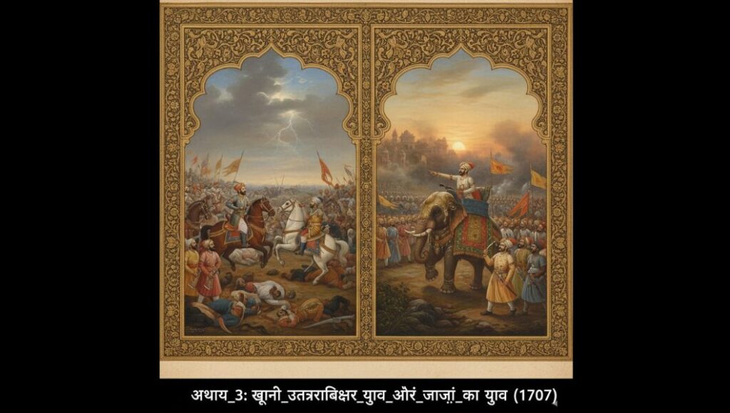 अध्याय_3: खूनी_उत्तराधिकार_युद्ध_और_जाजऊ_का_युद्ध_(1707)