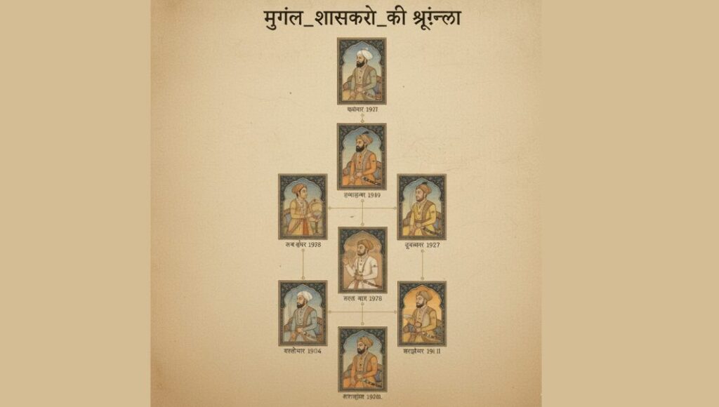 मुग़ल_शासकों_की_श्रृंखला